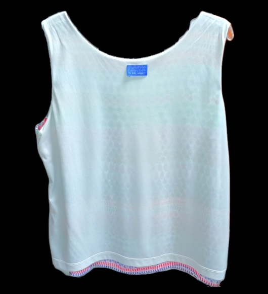 Vicky Lane Tank Top Sleeveless Pretty Striped Print Chiffon - Picture 6 of 9